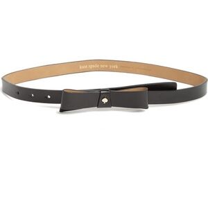 💖24 HRS SALE!!!💖  New KATE SPADE bow belt with spade - black/ pale polished gold